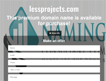 Tablet Screenshot of lessprojects.com